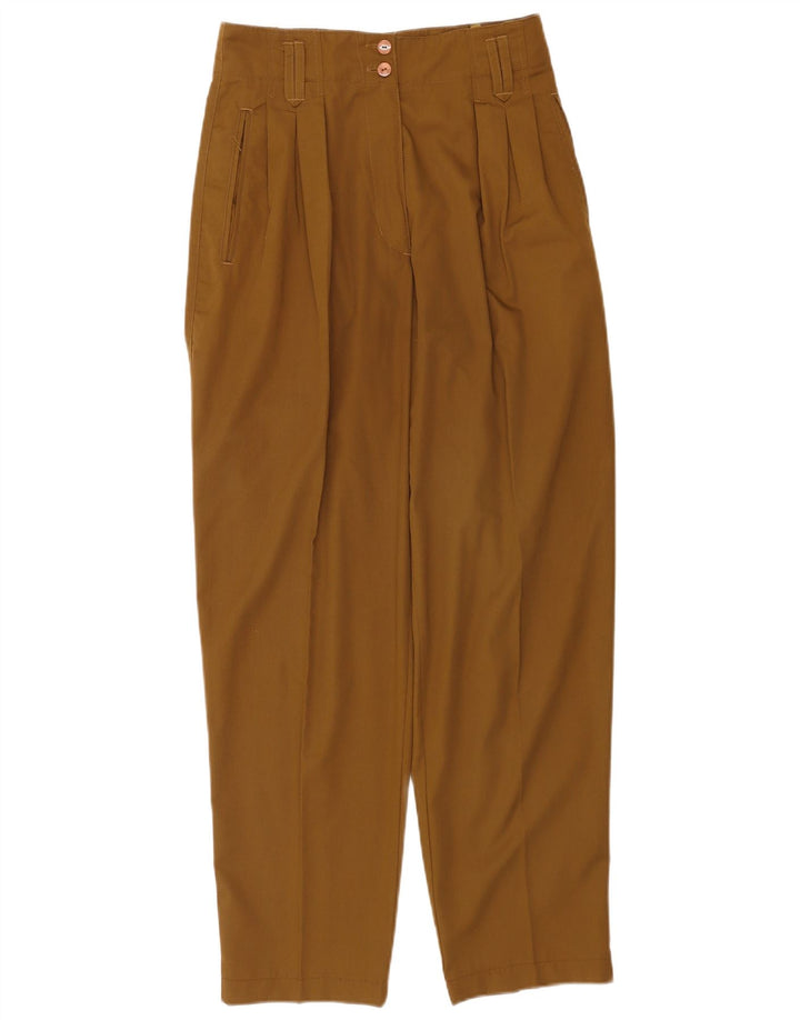 Vintage damskie spodnie na co dzień EU 38 Medium W28 L30 Khaki poliester