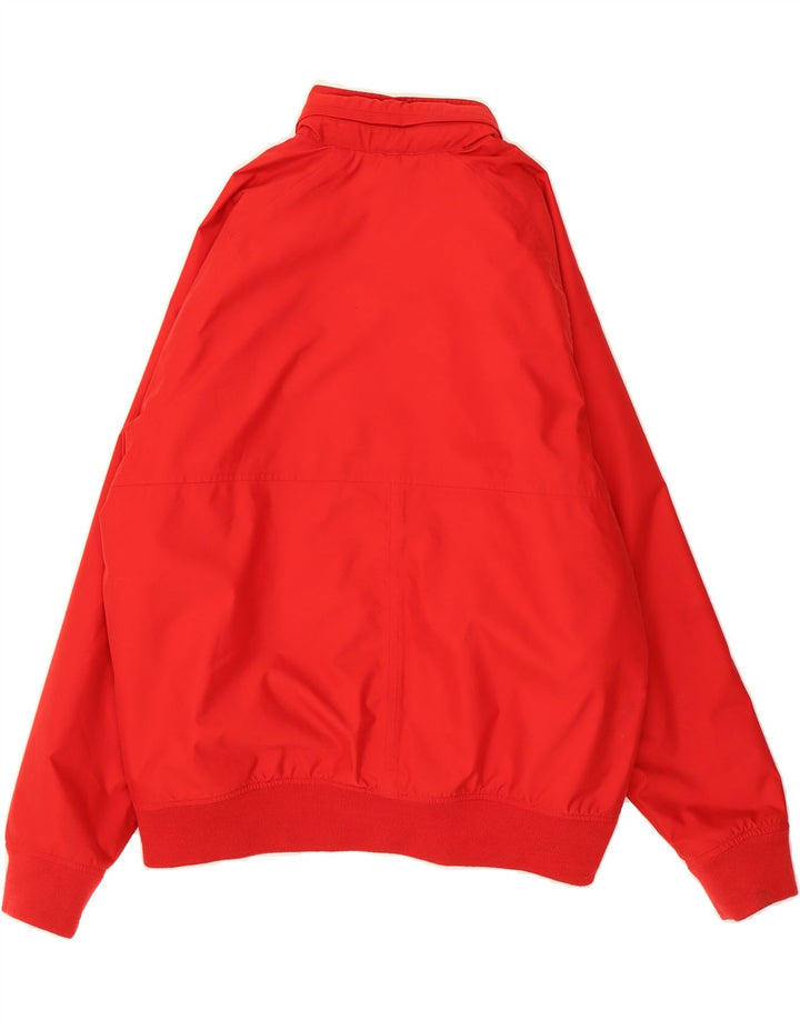 LANDS END Mens Bomber Jacket UK 40 Large Red Polyester Vintage Lands End and Second-Hand Lands End from Messina Hembry 