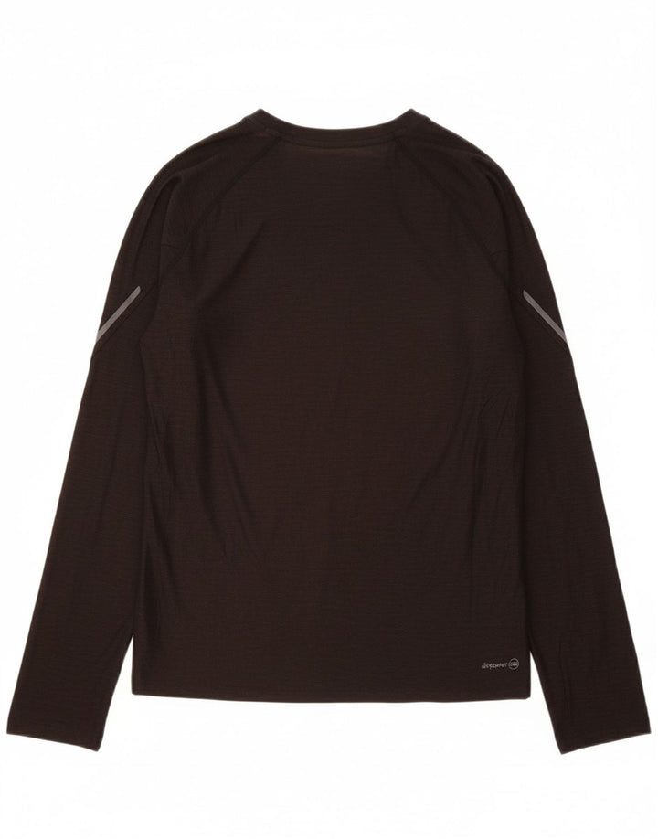 RUSSELL ATHLETIC Boys Top Long Sleeve 14-15 Years XL Black Polyester