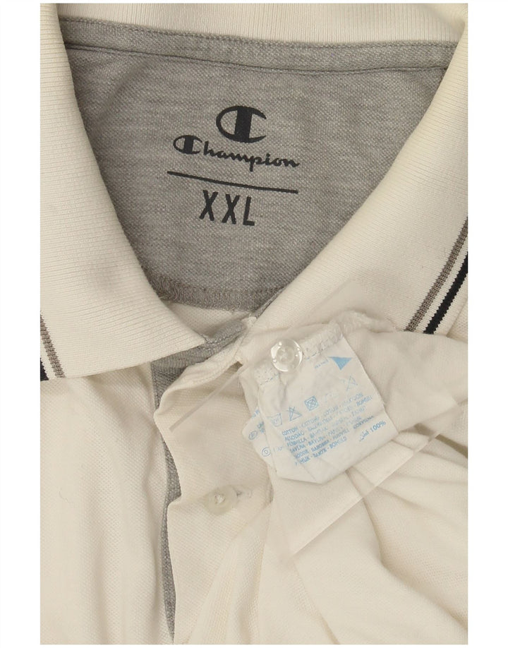 Męska koszulka polo Champion 2XL w kolorze złamanej bieli, bawełniana