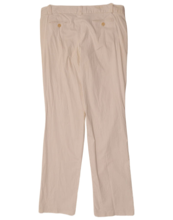Damskie spodnie Chino Bootcut Zara EU 44 XL W34 L35 Biała bawełna