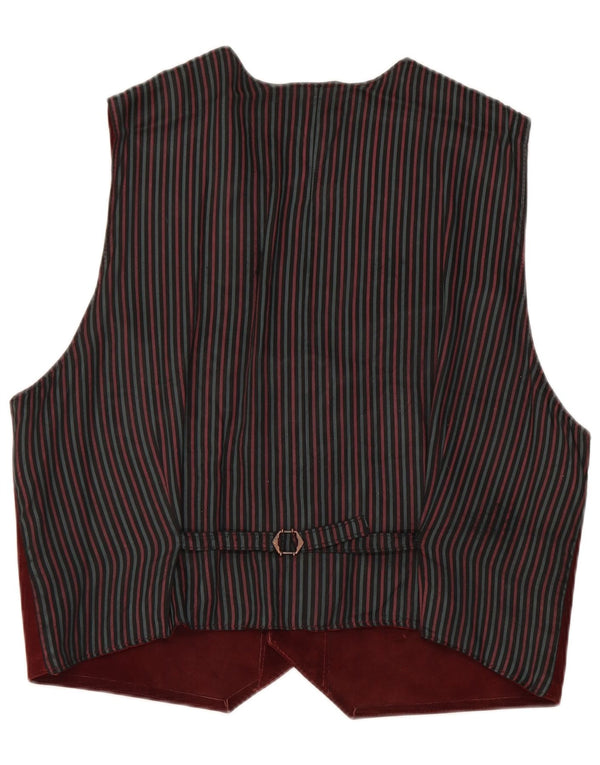 Zamszowa kamizelka męska XL w stylu vintage, bordowa