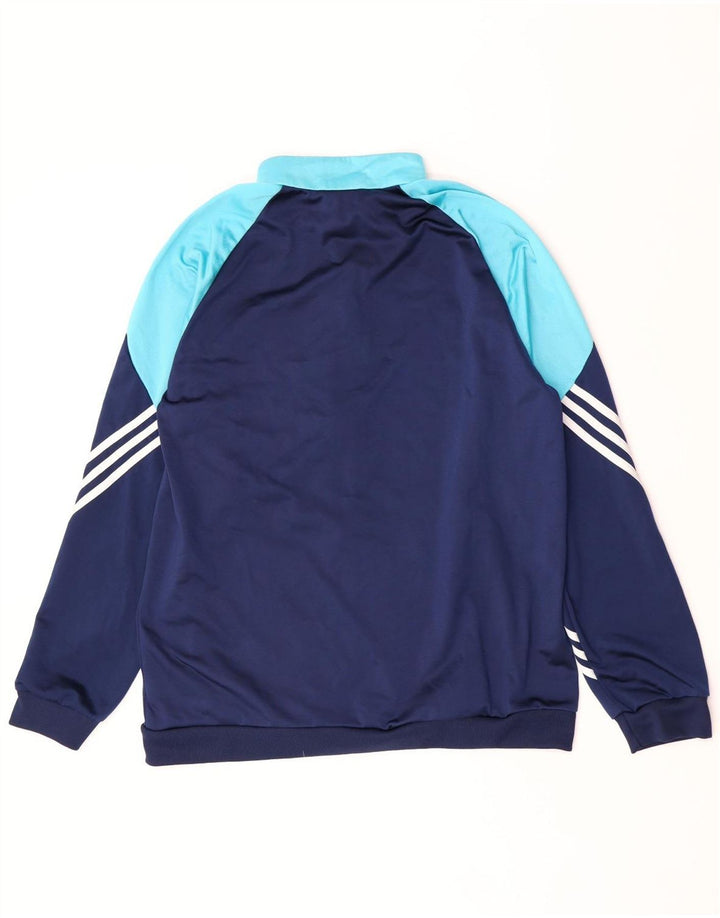 Adidas Męska bluza dresowa XL Granatowa, poliester z blokami kolorów