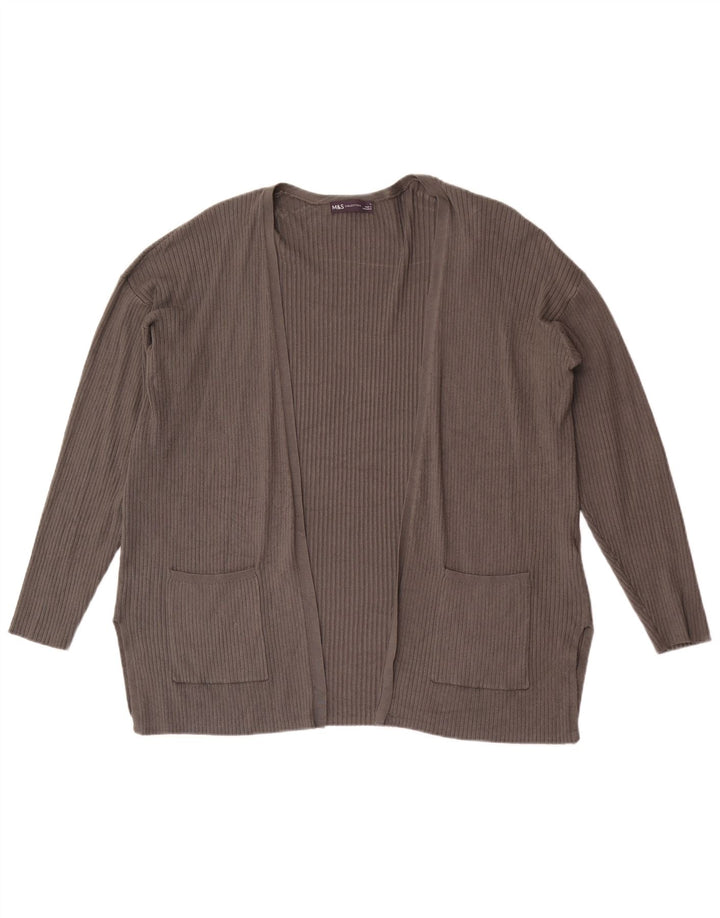 Marks & Spencer Damski sweter o swobodnym kroju, UK 14, duży, szary