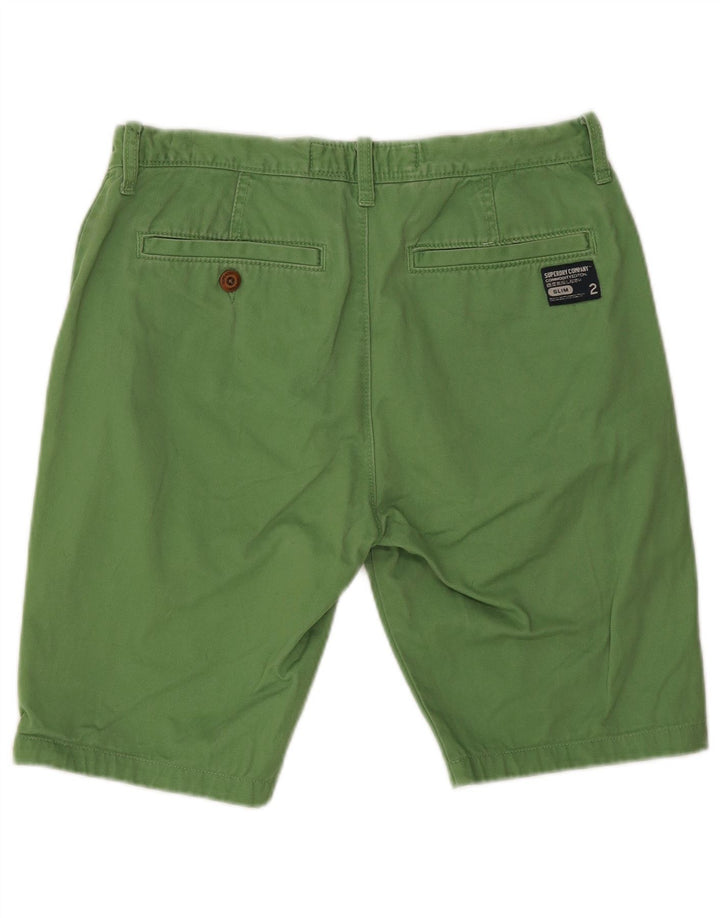 Męskie spodenki chino Superdry, średnie W30, zielone, bawełniane