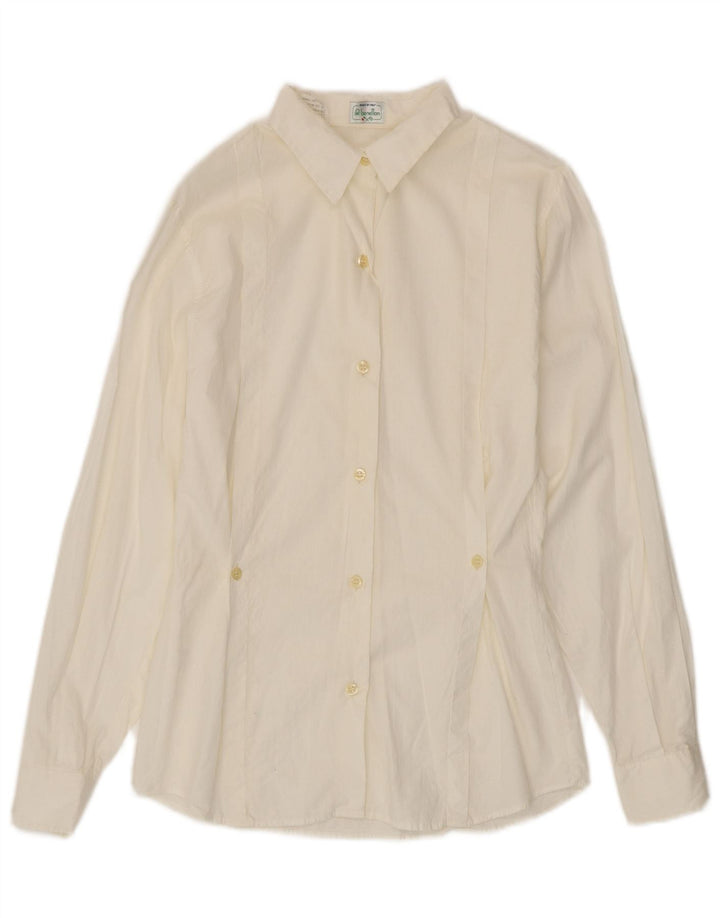 Koszula damska Benetton IT 42 Średnia biała bawełna