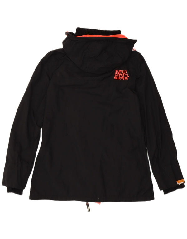 Damska kurtka przeciwdeszczowa Superdry The Windmac z kapturem i luźnym krojem, UK 10, mała czarna