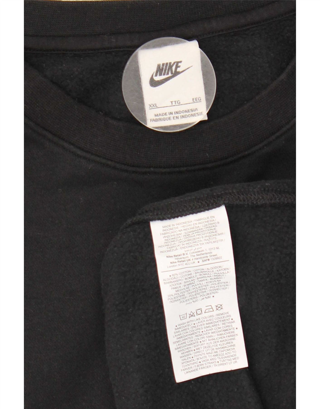 Męski sweter dresowy Nike 2XL, czarny, bawełniany