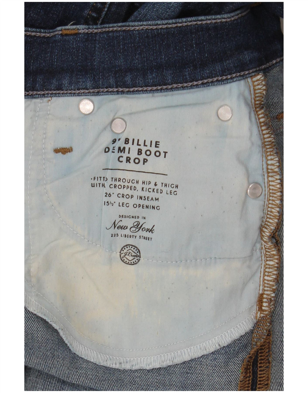 Jeansy damskie J. CREW Billie Demi Crop Bootcut W26 L25 Niebieskie