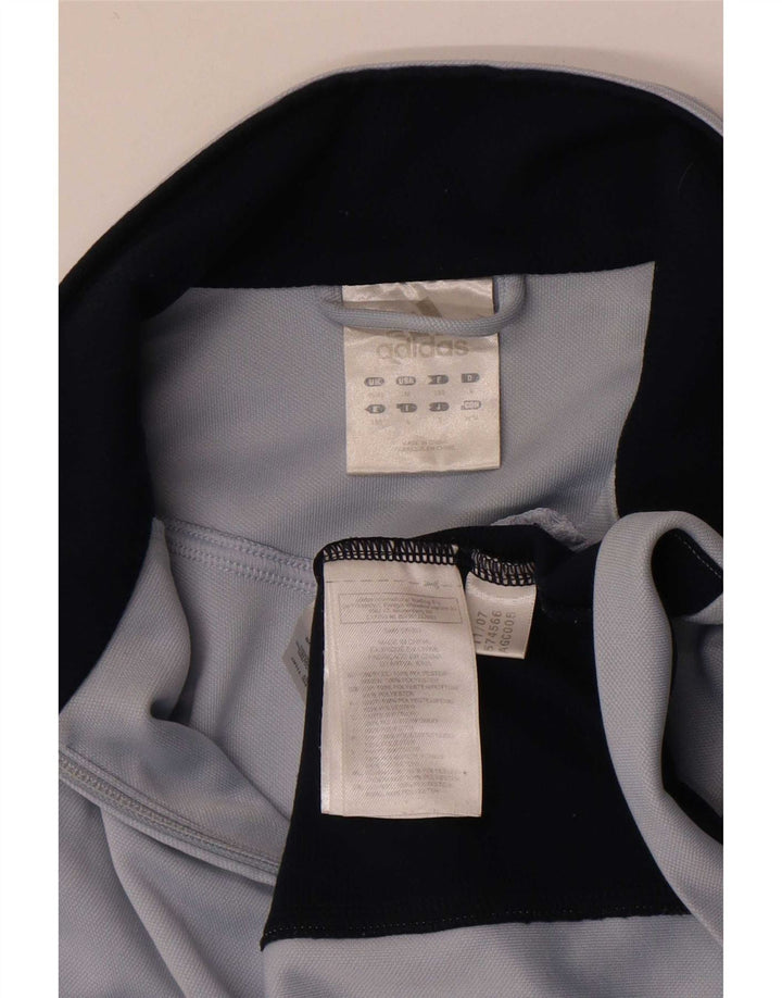 Adidas Męska bluza dresowa UK 40/42 Średni szary poliester z blokami kolorów