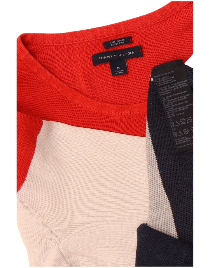 Damski sweter Tommy Hilfiger z dekoltem w łódkę, UK 14, średni, wielokolorowy