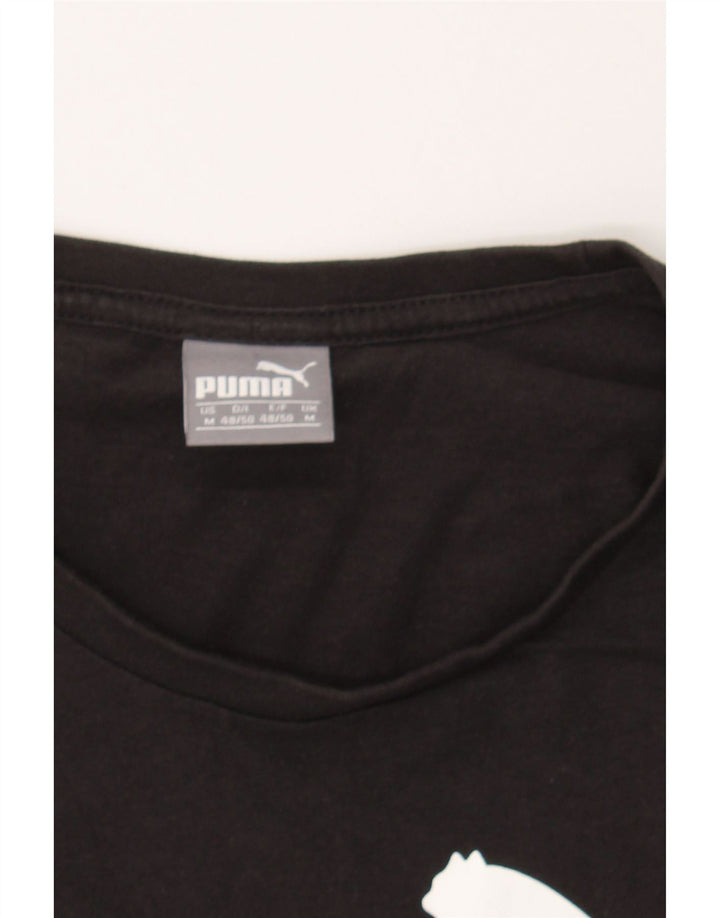 PUMA Mens Graphic T-Shirt Top Medium Navy Blue Vintage Puma and Second-Hand Puma from Messina Hembry 