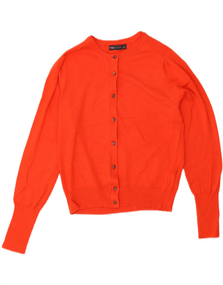 Marks & Spencer Damski sweter rozpinany UK 12 Średnio-pomarańczowa wiskoza