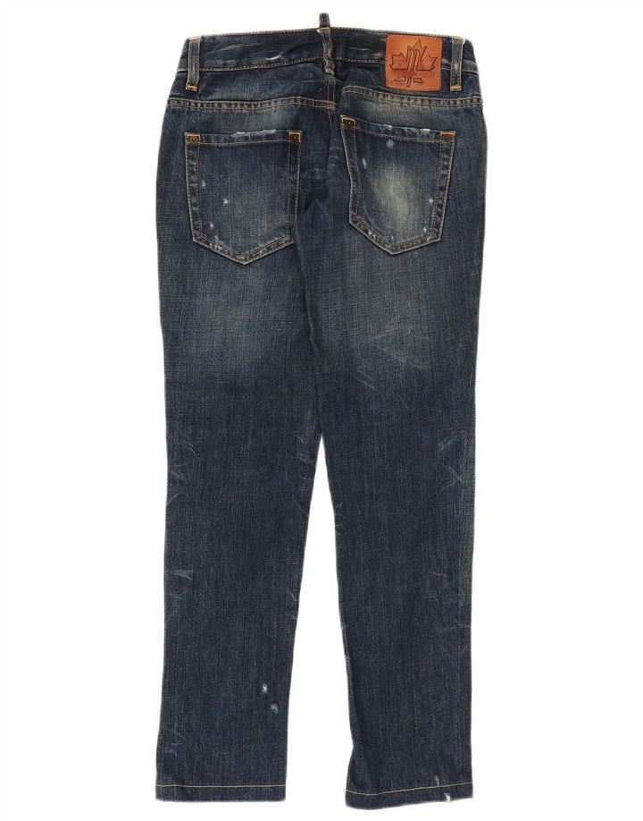 Dsquared2 Damskie dżinsy w trudnej sytuacji IT 38 XS W28 L29 Niebieskie bawełniane