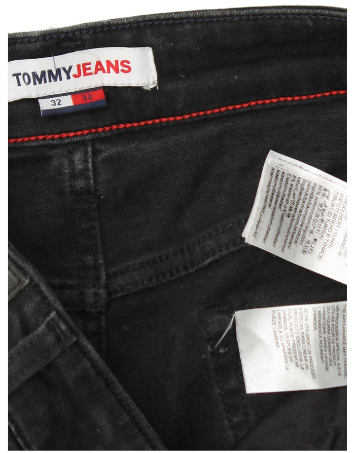 Męskie jeansy slim fit Tommy Hilfiger W32 L32 Czarne bawełniane