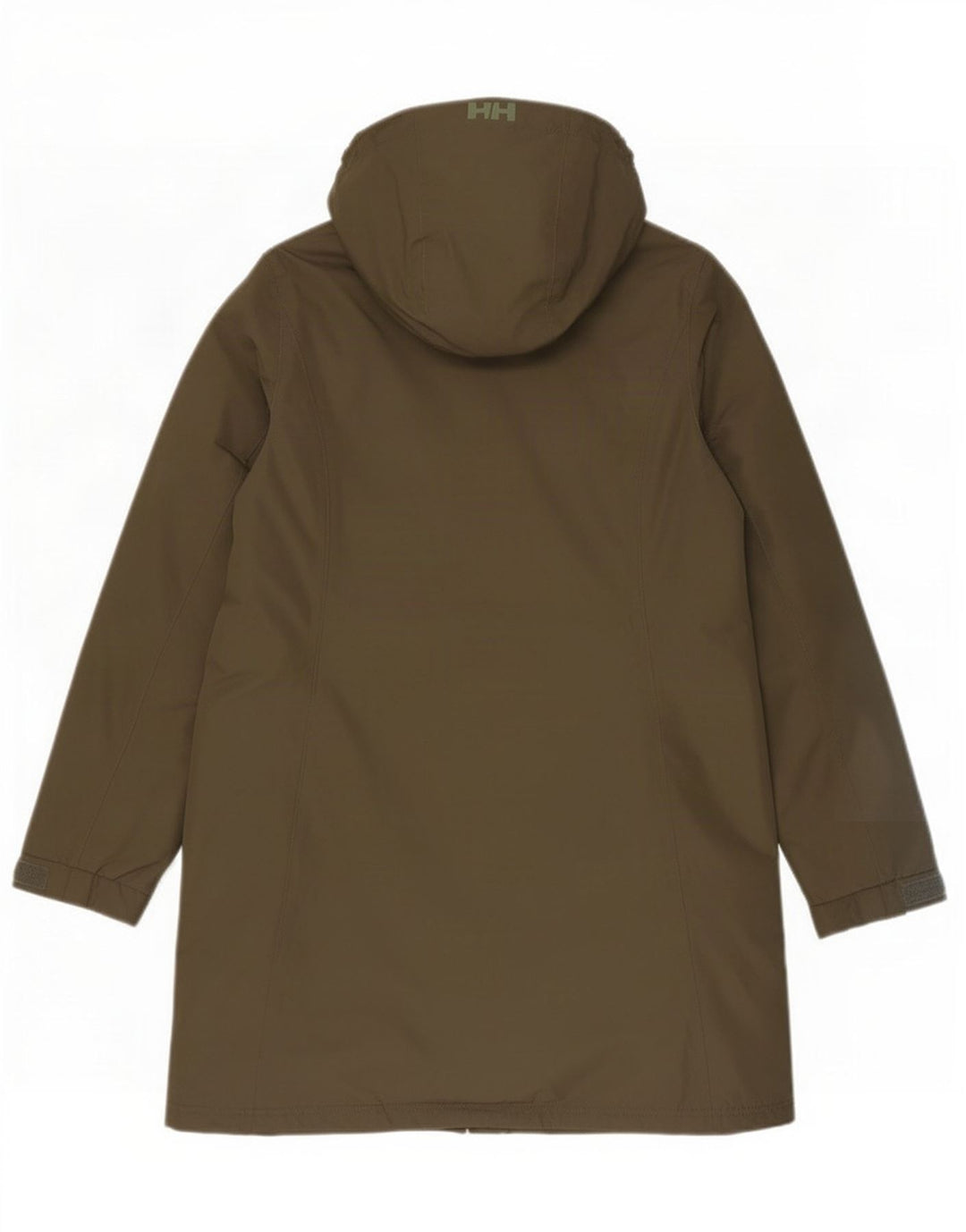 Damski ocieplany płaszcz z kapturem Helly Hansen UK 14, średni khaki, poliester