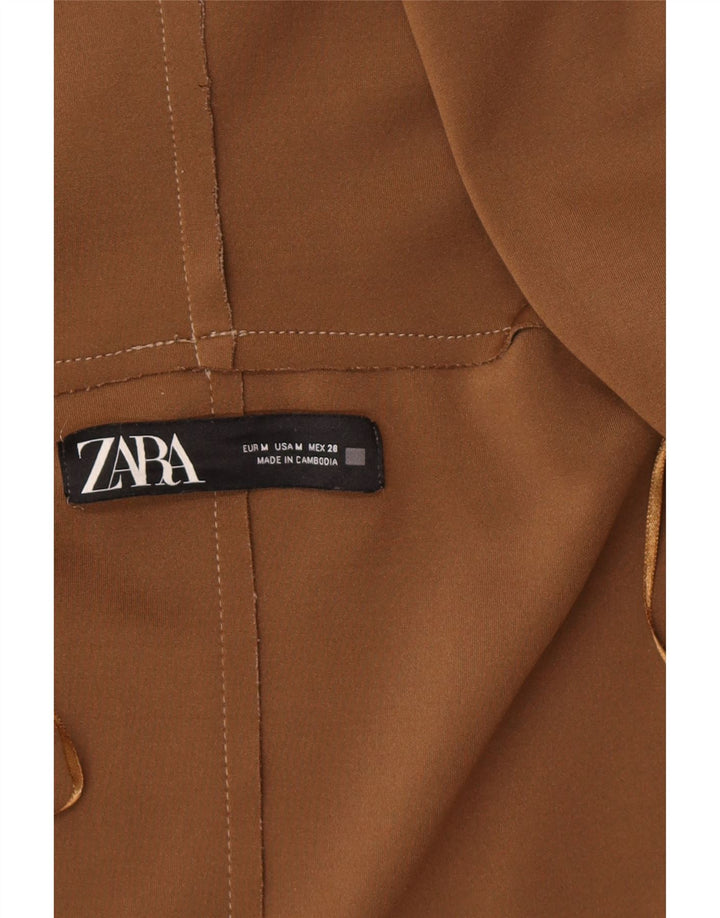 ZARA Womens Hooded Overcoat UK 14 Medium Beige Polyester Vintage Zara and Second-Hand Zara from Messina Hembry 