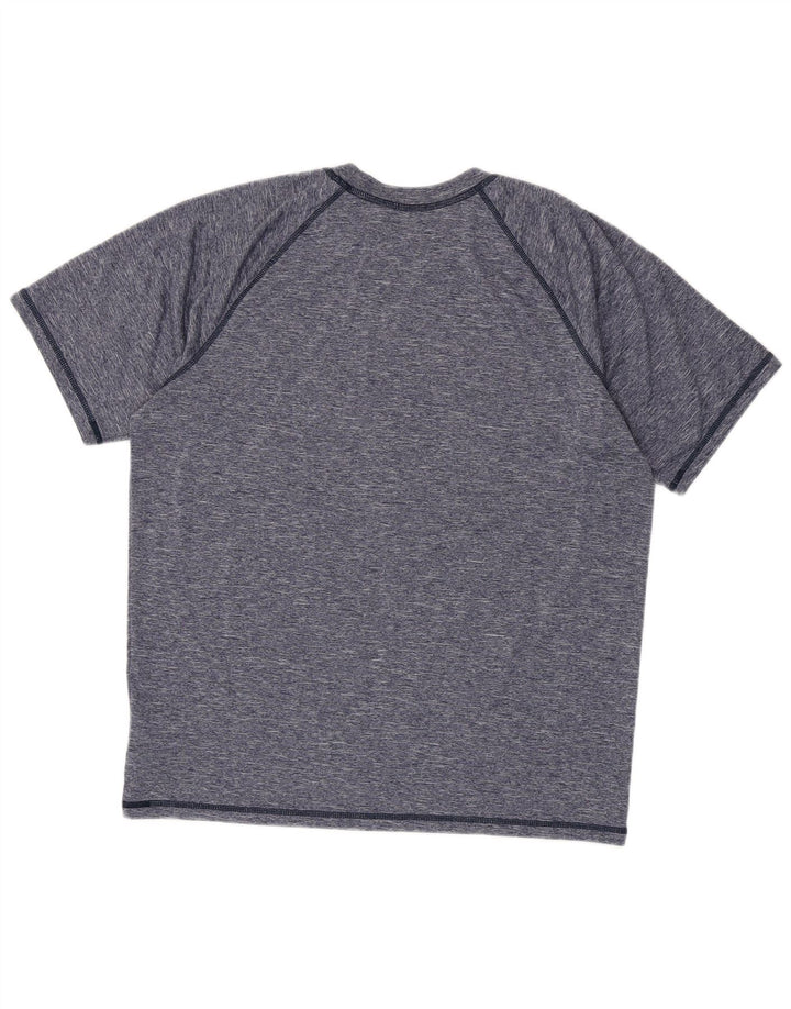 Męski T-shirt Nike Dri Fit, duży, granatowy, nakrapiany poliester
