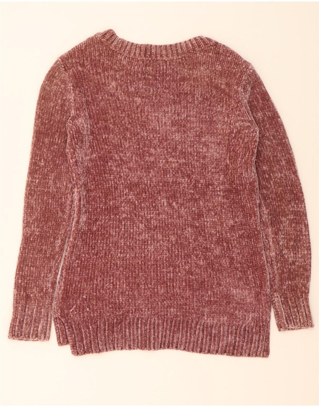 ORVIS Womens V-Neck Jumper Sweater UK 10 Small Burgundy Polyester Vintage Orvis and Second-Hand Orvis from Messina Hembry 