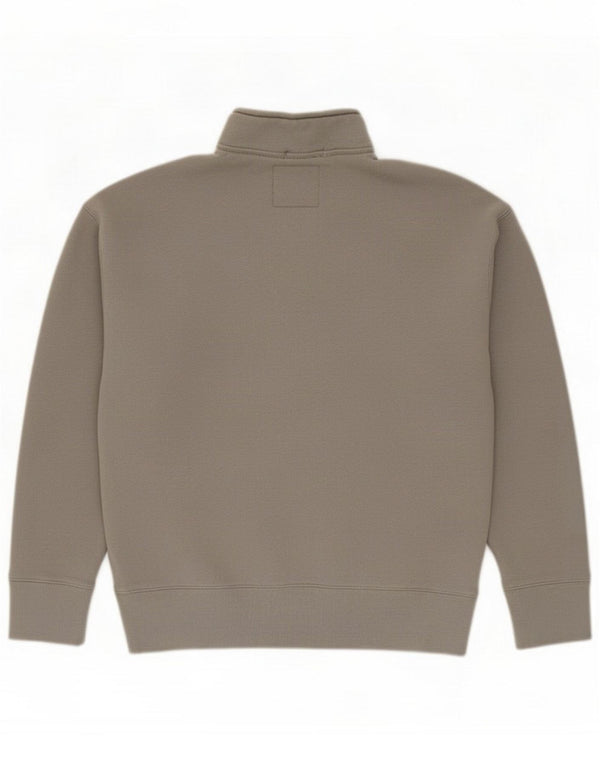 Hollister Damski sweter o swobodnym kroju i zapinanym na zamek UK 6 XS Szary bawełniany