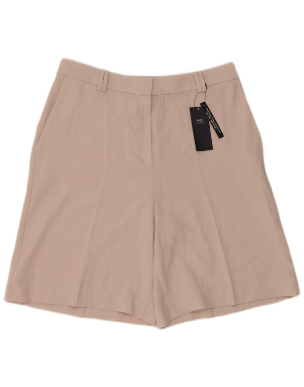Marks & Spencer Damskie spodenki Chino UK 12 Medium W30 Beżowy poliester