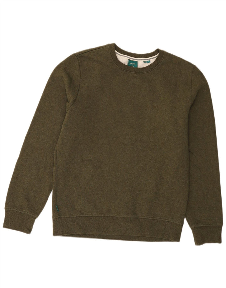 SUPERDRY Męski sweter bluzowy, duży, bawełniany khaki