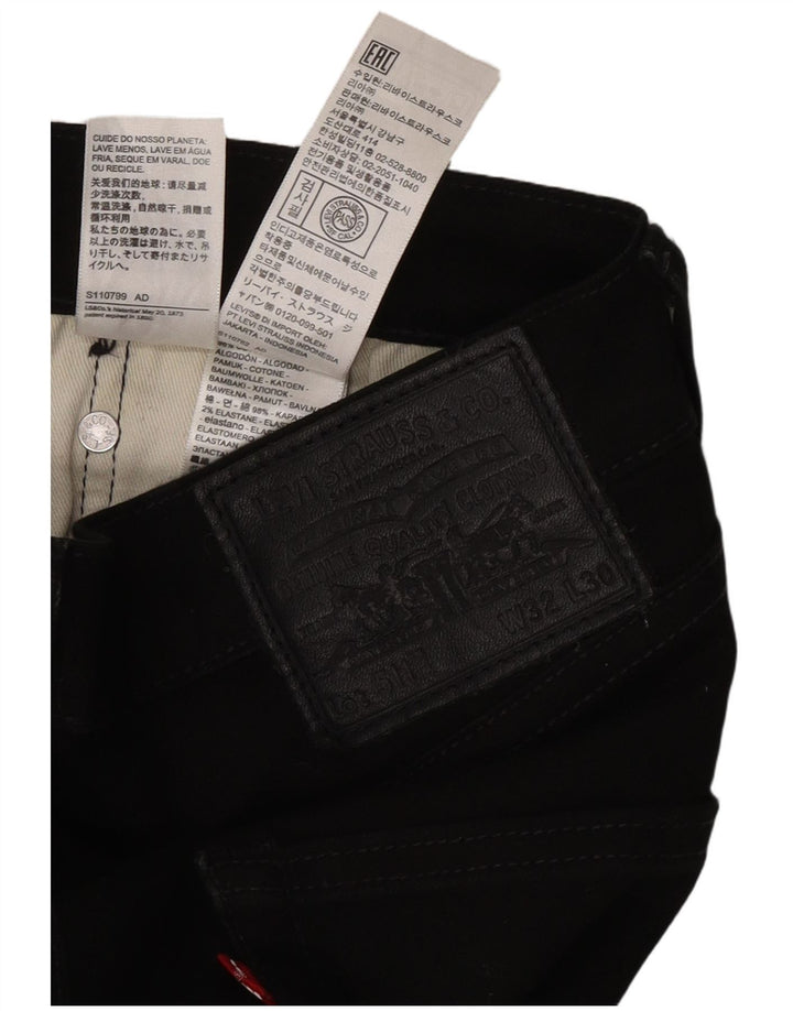 Męskie jeansy Levi's 511 Slim W32 L30 Czarna bawełna