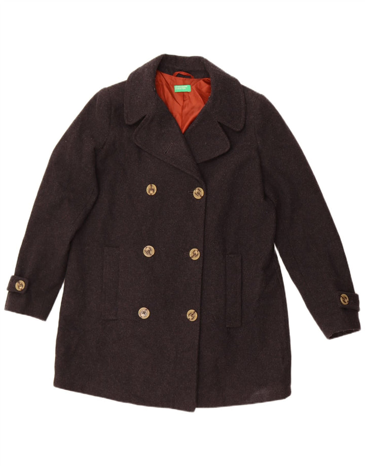 Płaszcz damski Benetton Oversized Pea UK 10 Small, szary, wełniany
