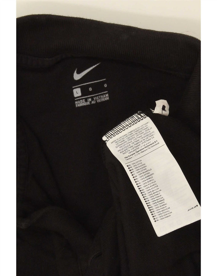 Męska koszulka polo Nike, duża, czarna, bawełniana