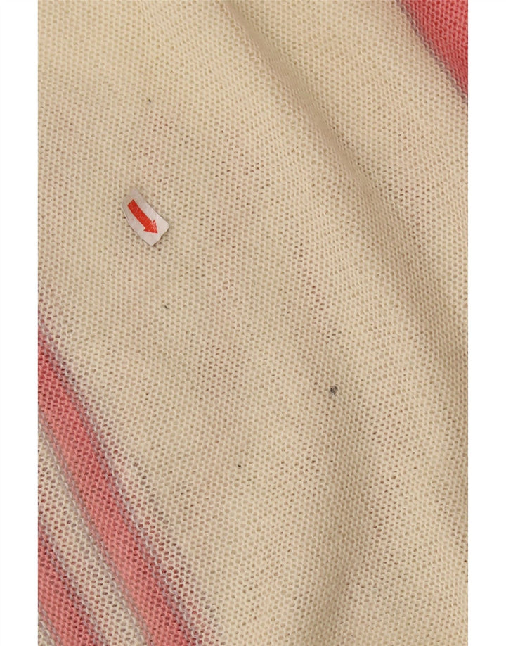 Sweter damski VINTAGE z dekoltem w łódkę UK 14, średni różowy, blok kolorów