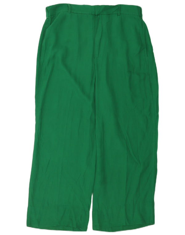 Damskie spodnie chino z szeroką nogawką Zara 2XL W34 L28 zielone
