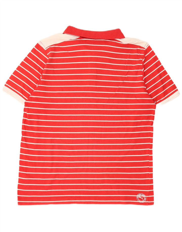 Męska koszulka polo Puma, duża, bawełniana w czerwone paski