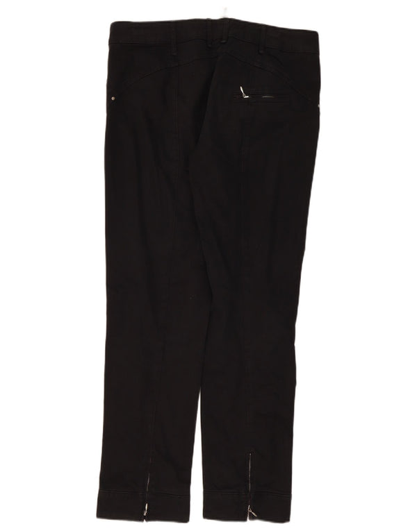 Damskie proste spodnie Trussardi IT 46 Large W34 L30 Czarna bawełna