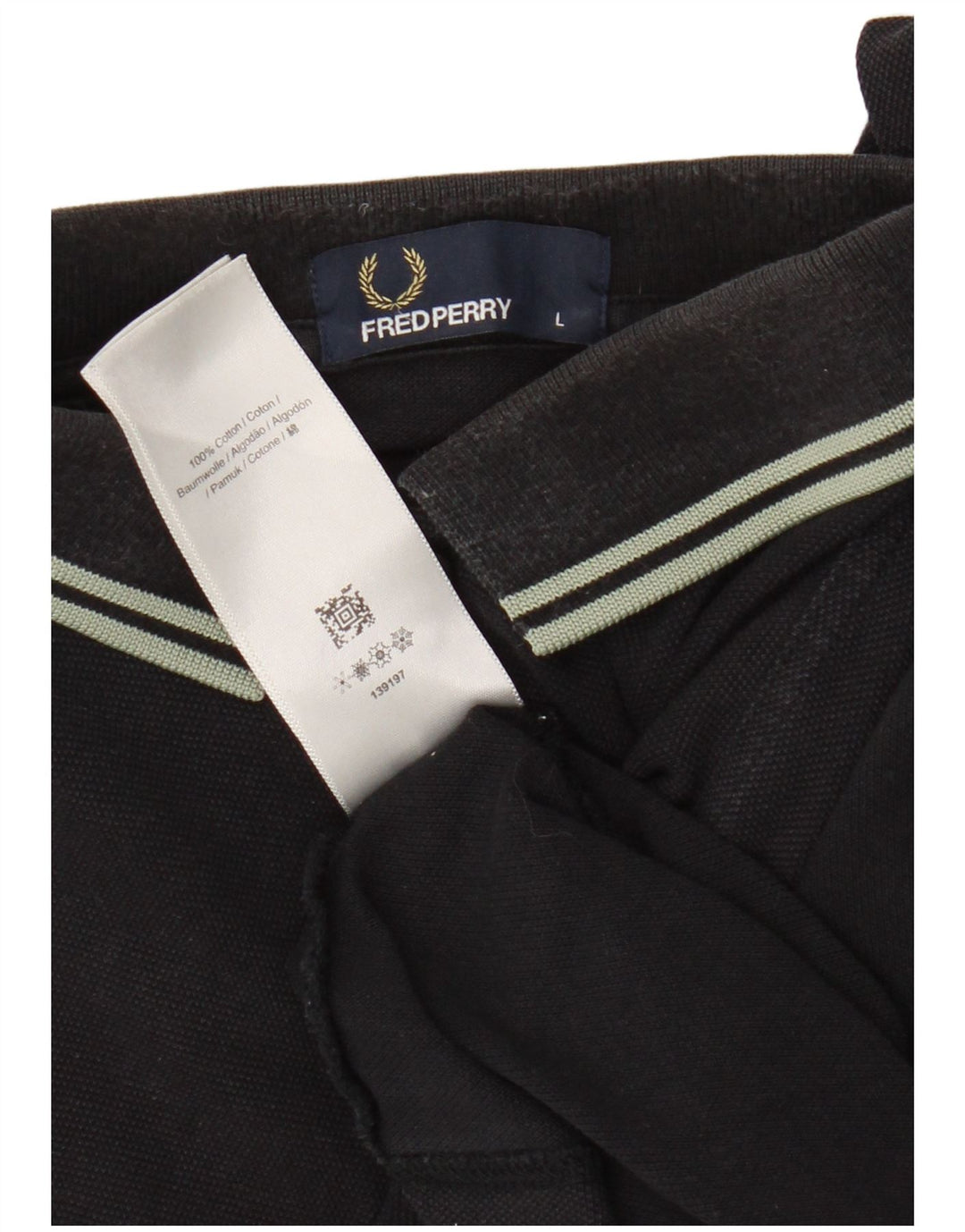 Męska koszulka polo Fred Perry, duża, czarna, bawełniana
