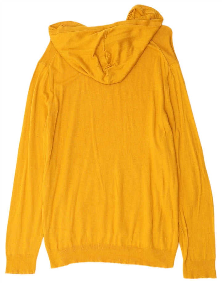 Męski sweter z kapturem Zara, średni żółty