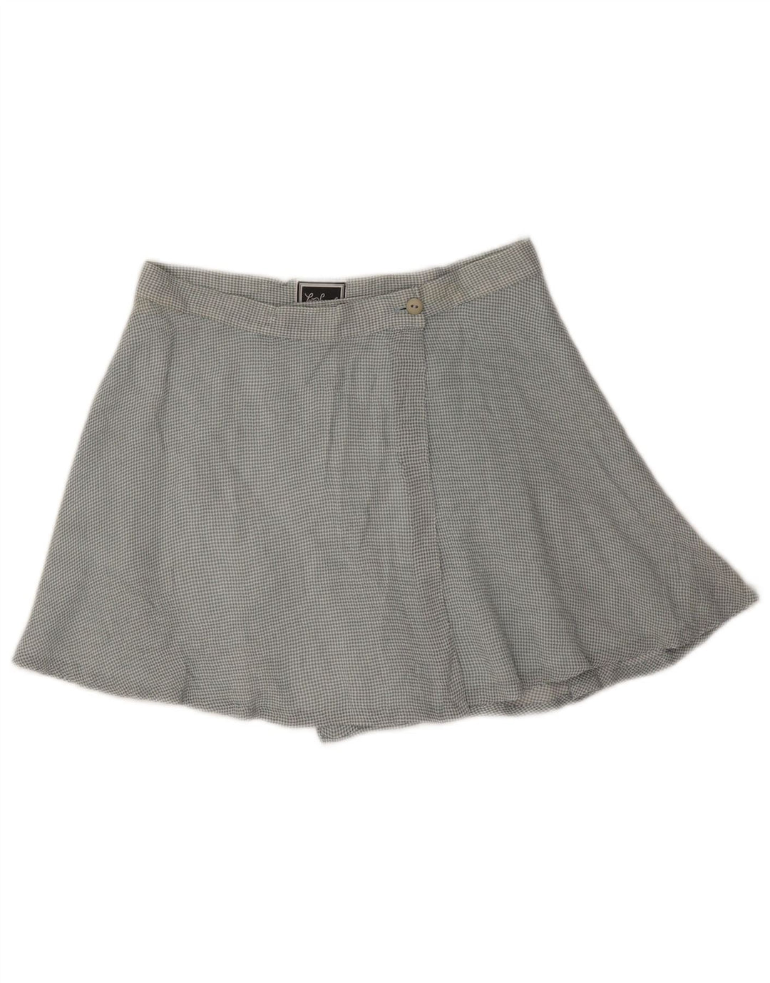 Luisa Spagnoli Damska mini spódniczka kopertowa, średnia W26, niebieska kratka