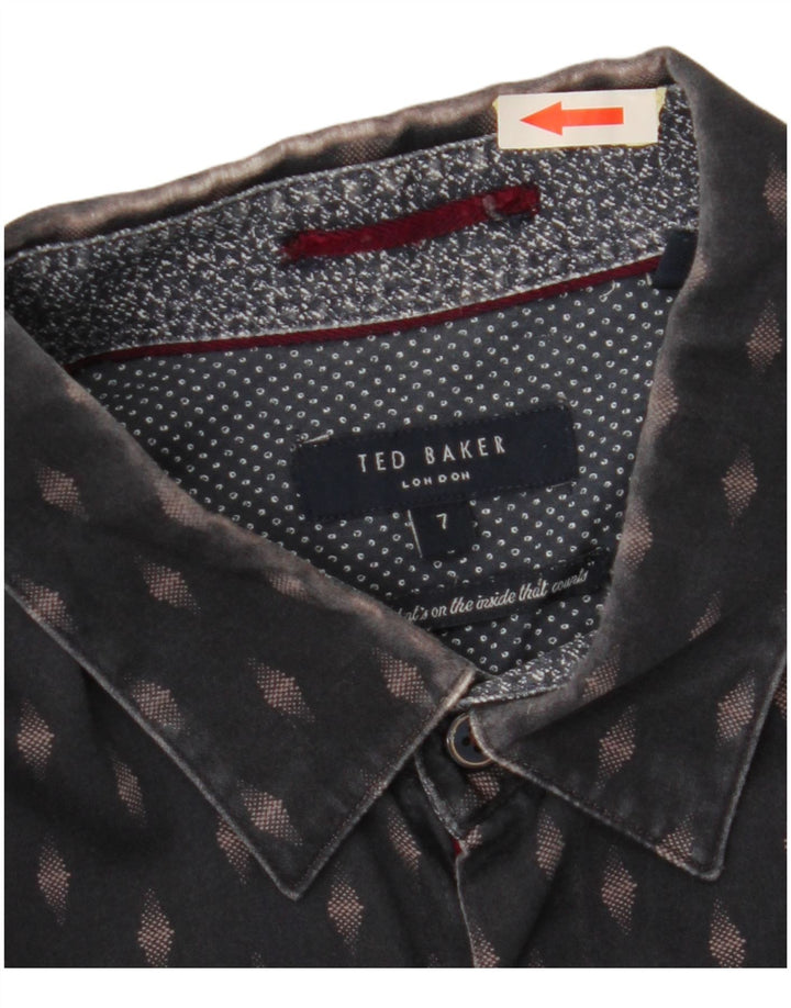 Koszula męska TED BAKER, rozmiar 7, 3XL, granatowa, z geometrycznej bawełny