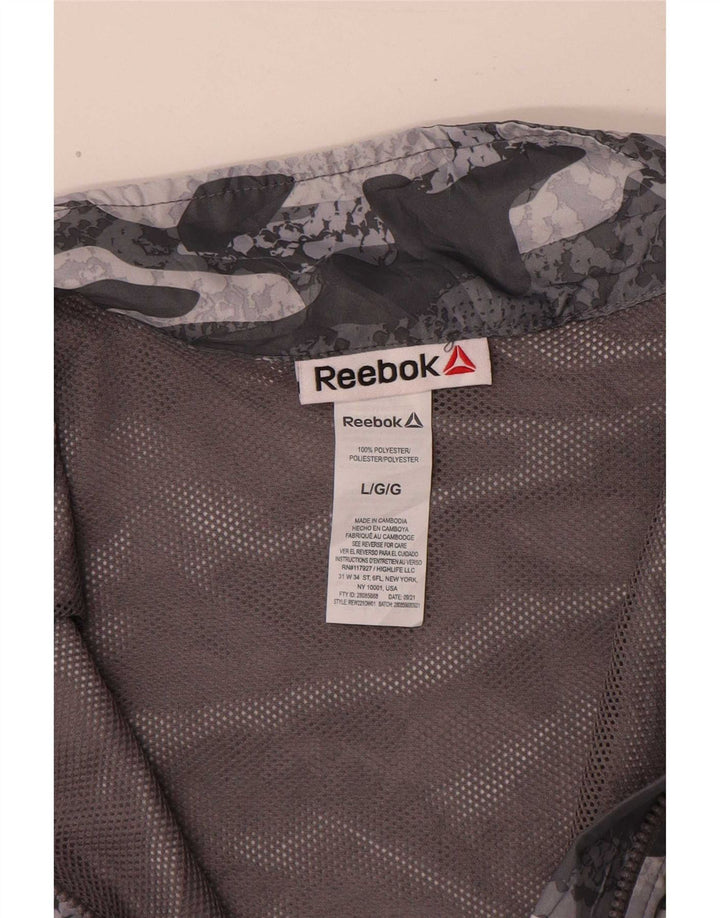 Damski dres Reebok Oversize, bluza UK 16, duży, szary, kamuflaż