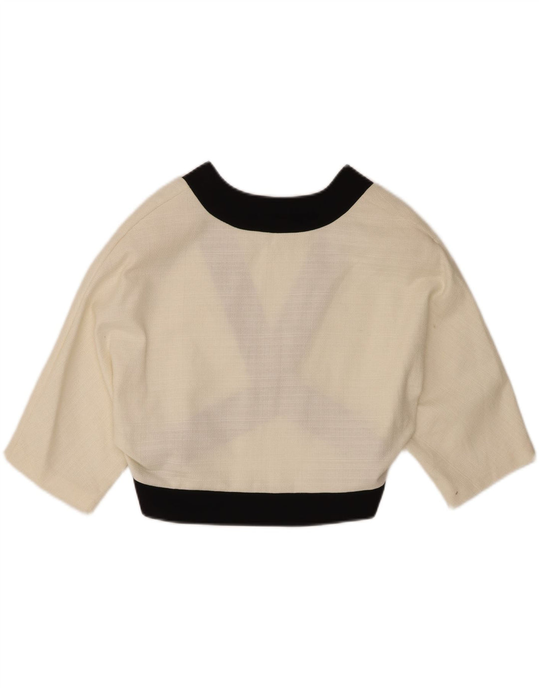 Top damski w stylu vintage, bolerko EU 44 XL, bawełna w kolorze złamanej bieli