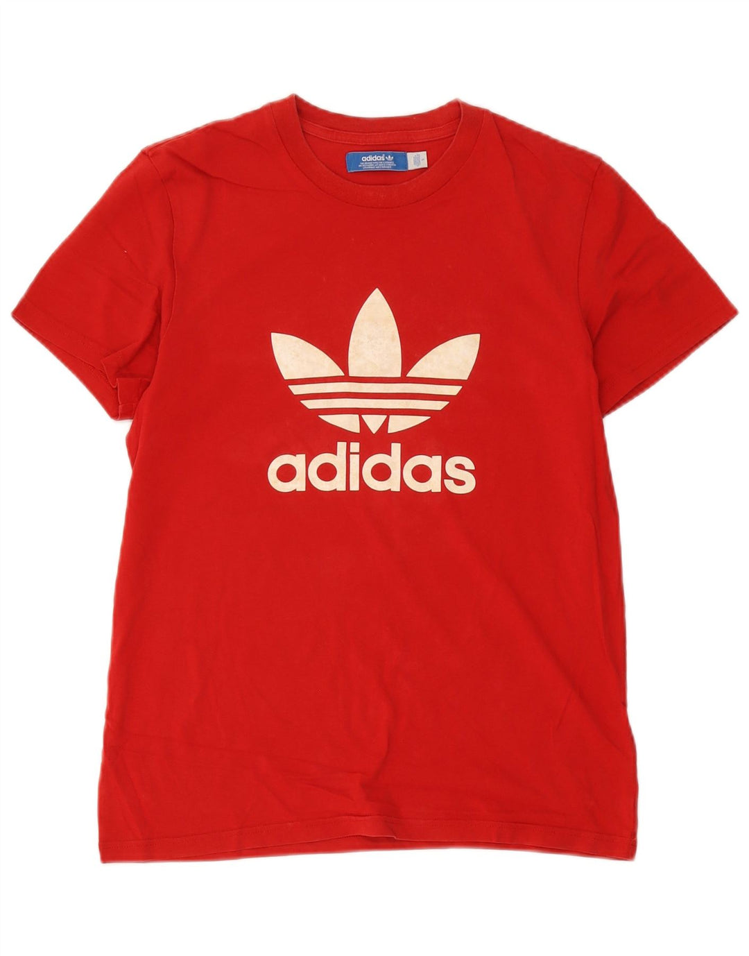 Męska koszulka z grafiką Adidas, mała, czerwona, bawełniana