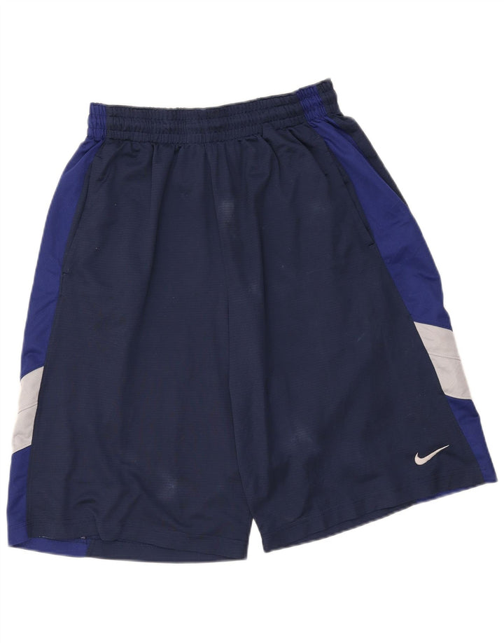 Męskie spodenki sportowe Nike Dri Fit, duży, granatowy, poliestrowy blok kolorów