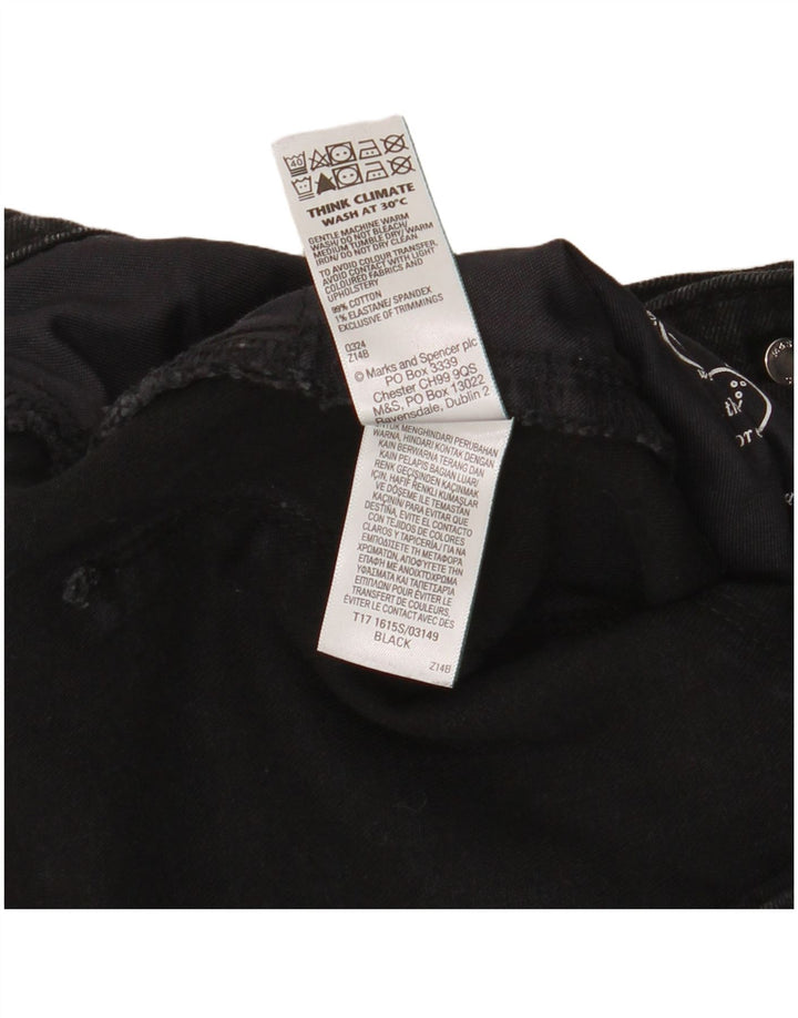 Marks & Spencer Męskie jeansy slim W34 L31 Czarne bawełniane