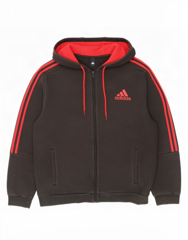 Męski sweter Adidas z zamkiem błyskawicznym 2XL w kolorze czarnym