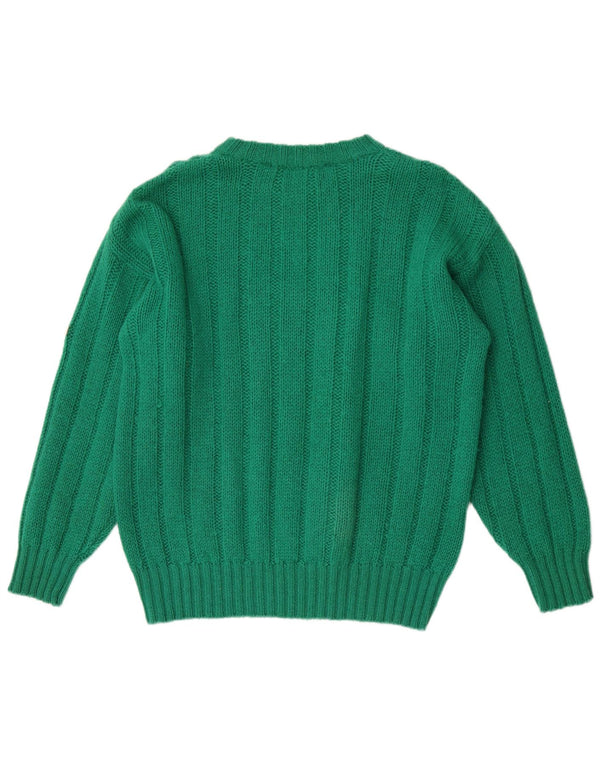 Damski sweter z okrągłym dekoltem Marina Yachting UK 20 2XL Zielona wełna