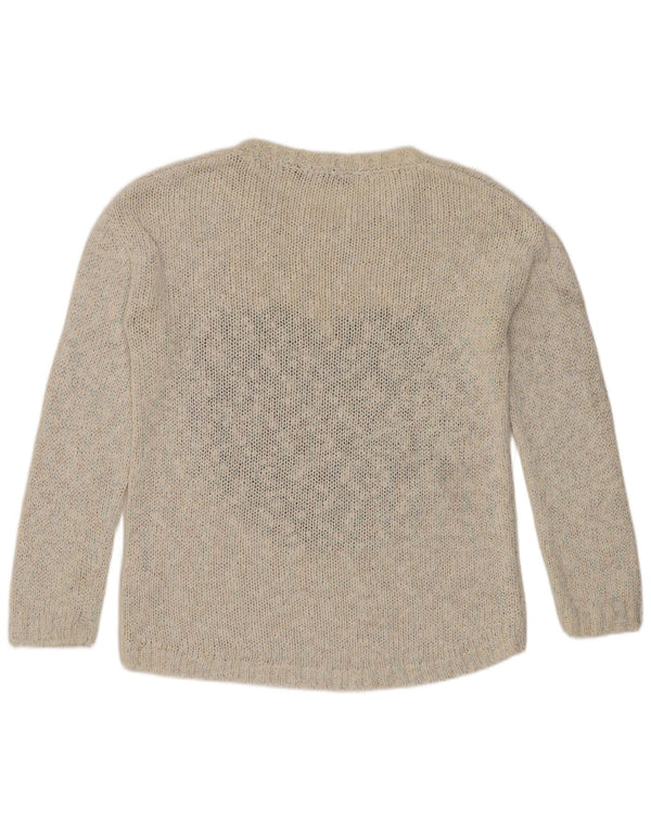 Marks & Spencer Damski sweter z graficznym dekoltem w łódkę, UK 8 Small Off Whit