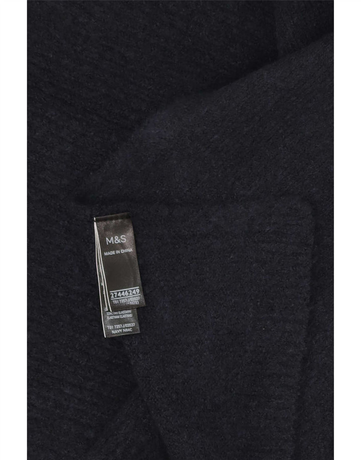 Marks & Spencer Damski sweter ponczo w jednym rozmiarze, granatowy, poliester