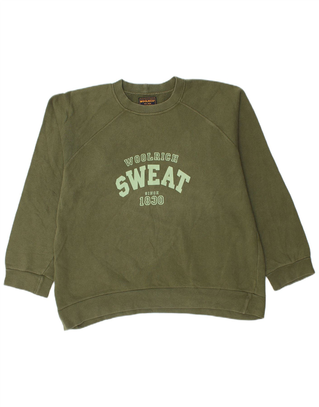 Męska bluza z grafiką Woolrich, duża, zielona bawełna