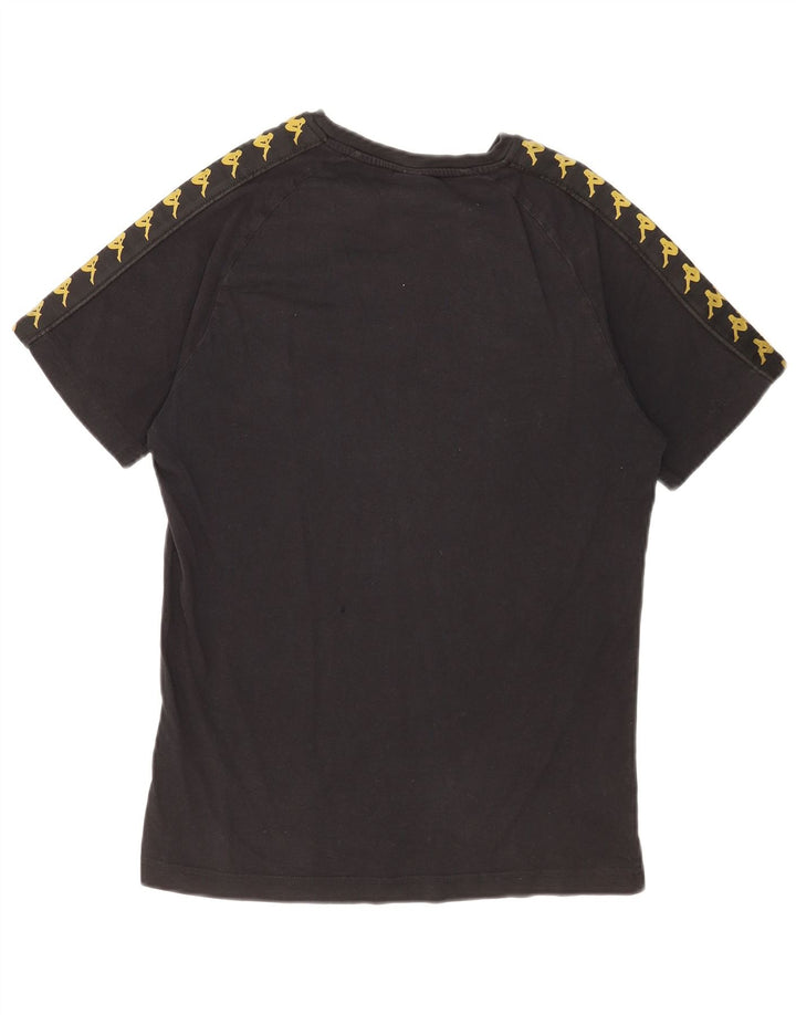 Męski T-shirt z grafiką Kappa, średni czarny