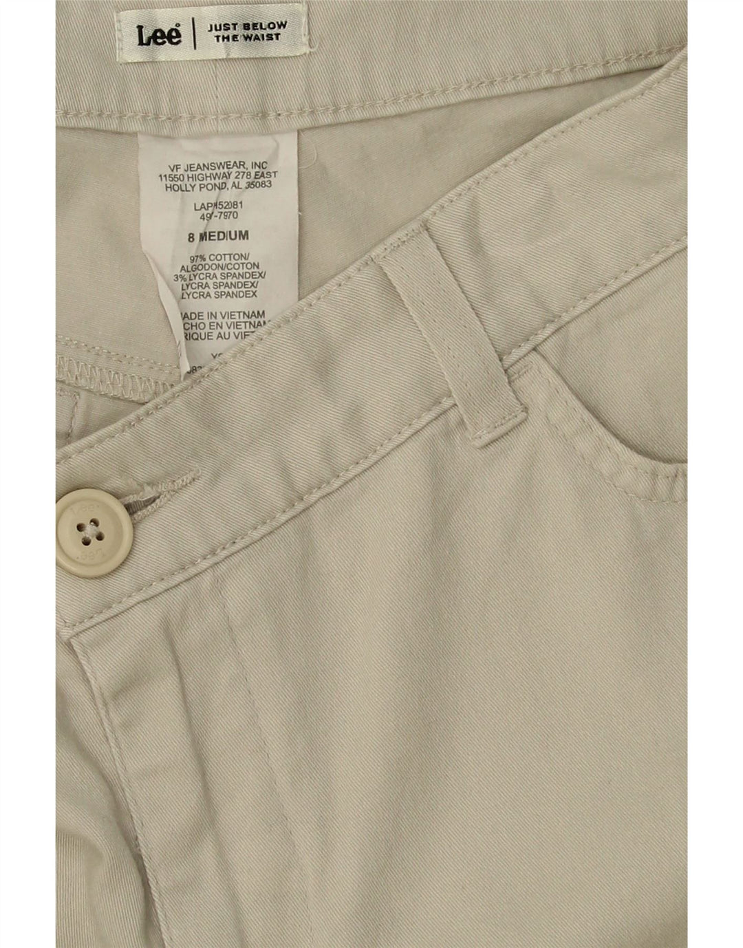 LEE Womens Casual Shorts US 8 Medium W30 Beige Cotton Vintage Lee and Second-Hand Lee from Messina Hembry 