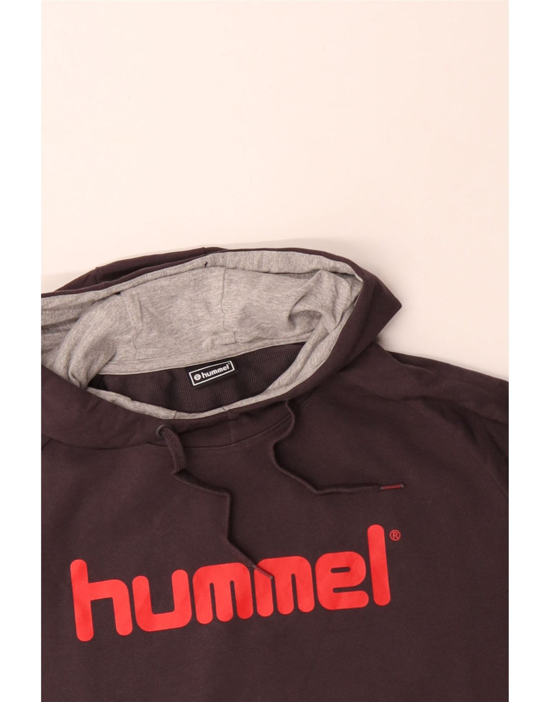 Męski sweter z kapturem i grafiką HUMMEL XL, czarny, bawełniany